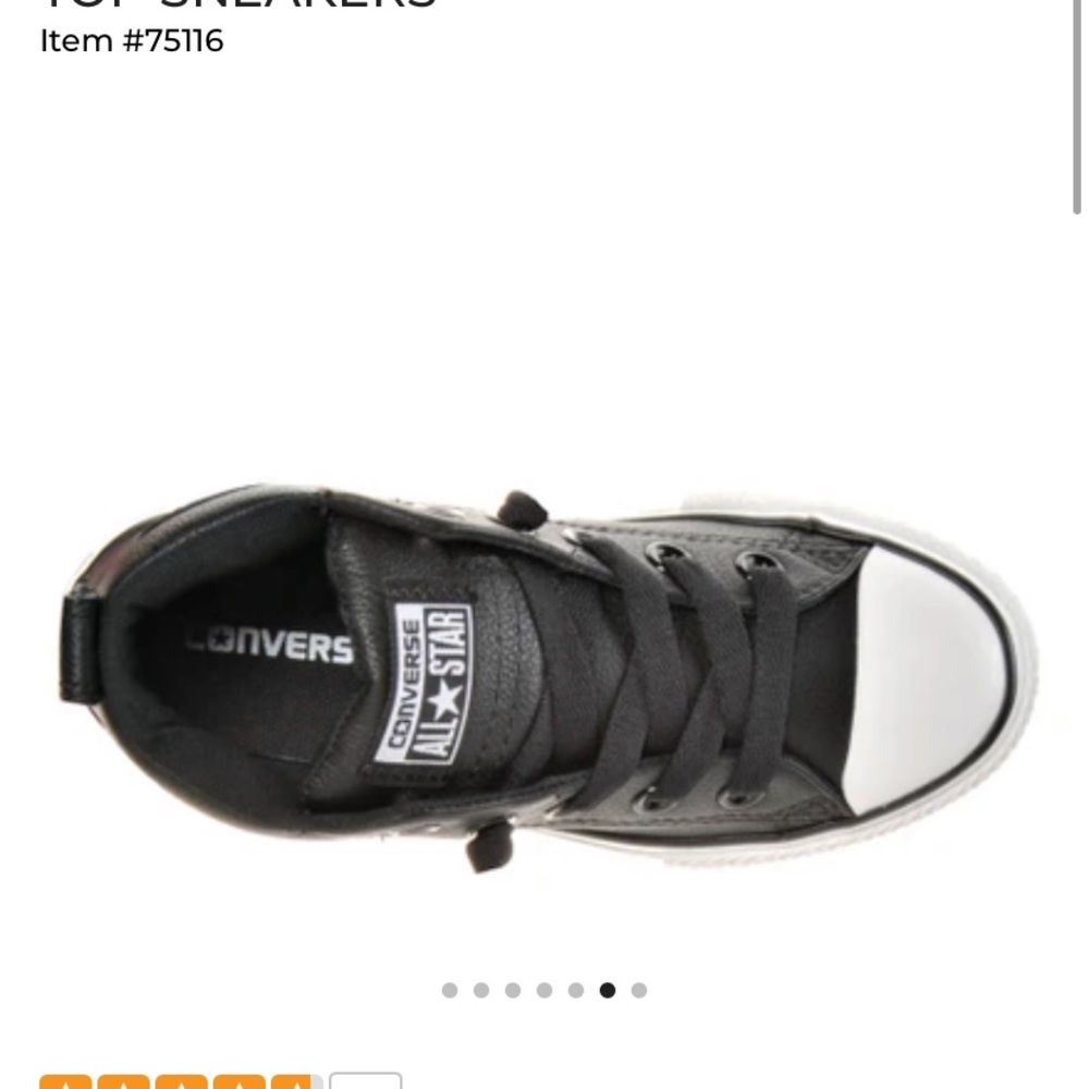 Like new Black leather high top Converse